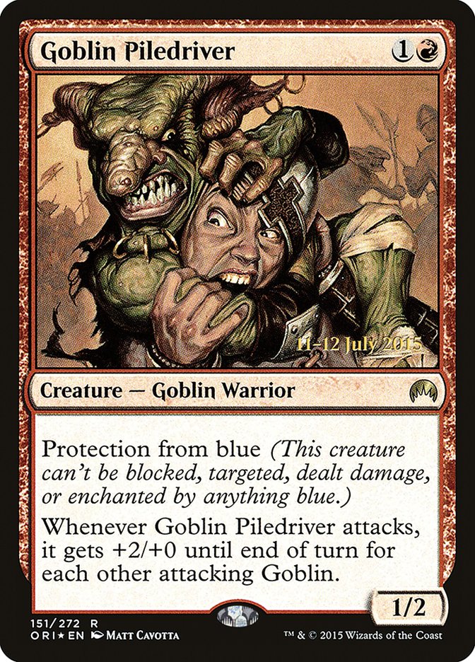 Goblin Piledriver [Magic Origins Prerelease Promos] | Card Merchant Takapuna