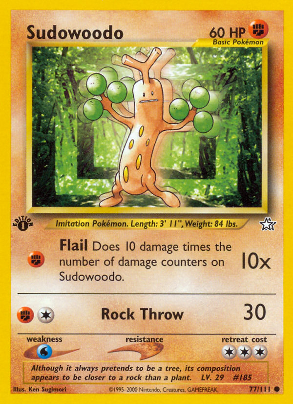 Sudowoodo (77/111) [Neo Genesis 1st Edition] | Card Merchant Takapuna
