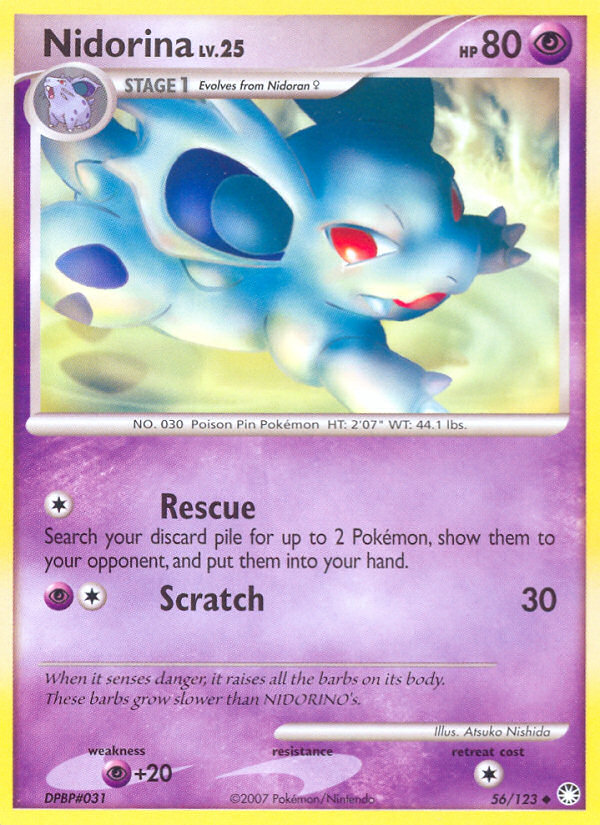 Nidorina (56/123) [Diamond & Pearl: Mysterious Treasures] | Card Merchant Takapuna