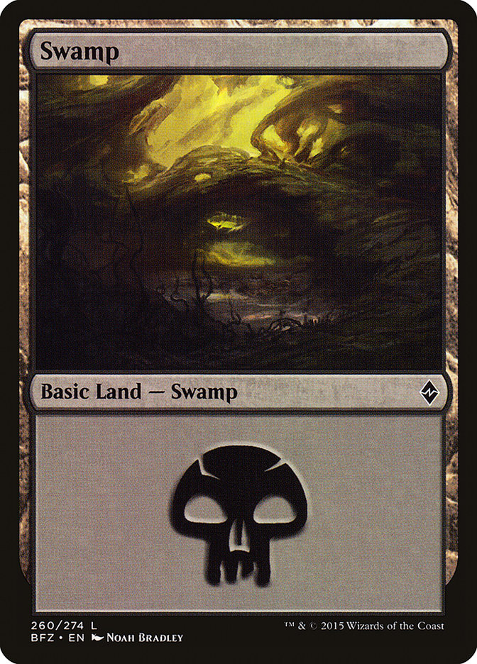 Swamp (260) [Battle for Zendikar] | Card Merchant Takapuna