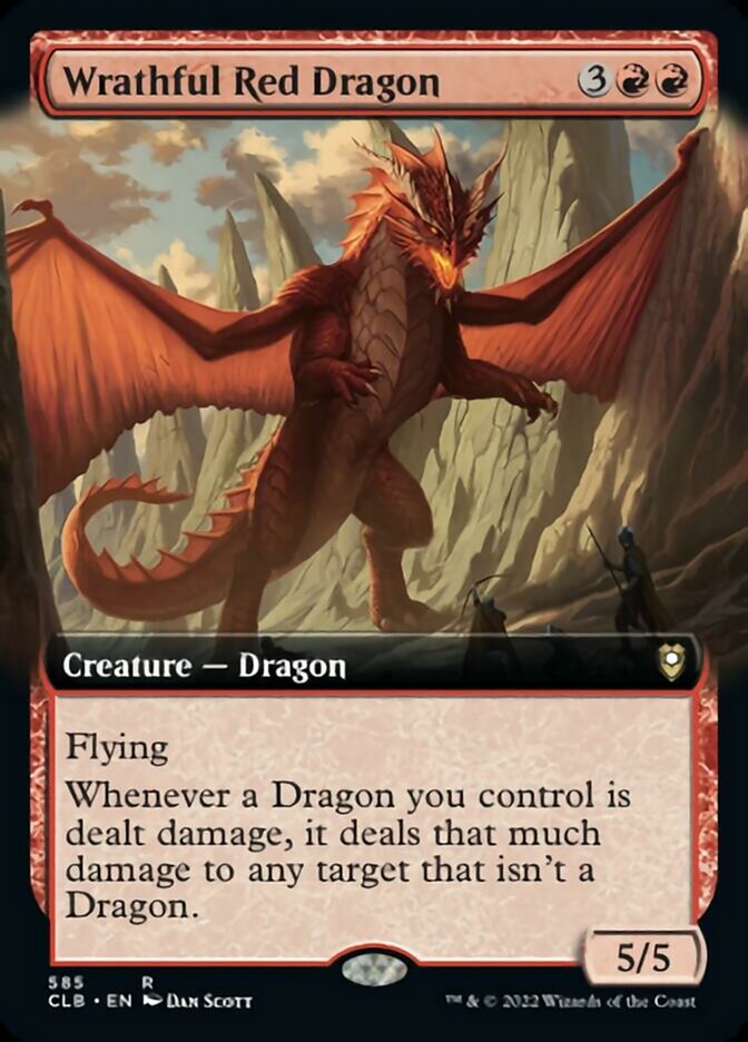 Wrathful Red Dragon (Extended Art) [Commander Legends: Battle for Baldur's Gate] | Card Merchant Takapuna