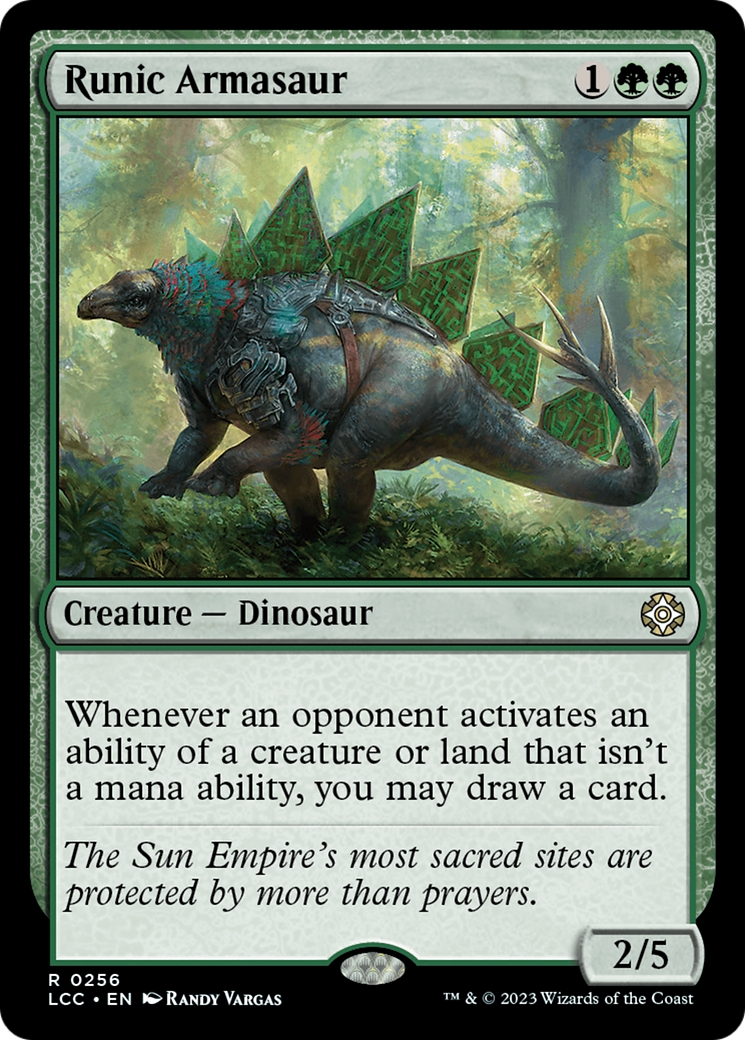 Runic Armasaur [The Lost Caverns of Ixalan Commander] | Card Merchant Takapuna