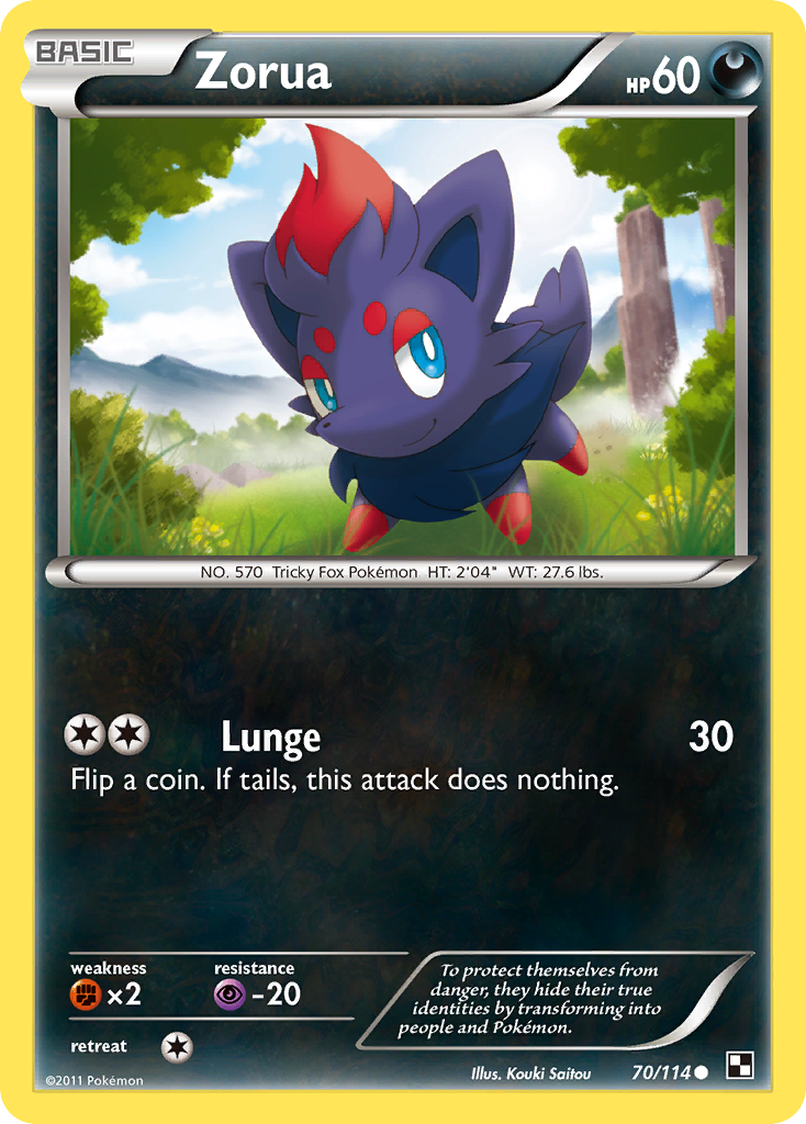 Zorua (70/114) [Black & White: Base Set] | Card Merchant Takapuna