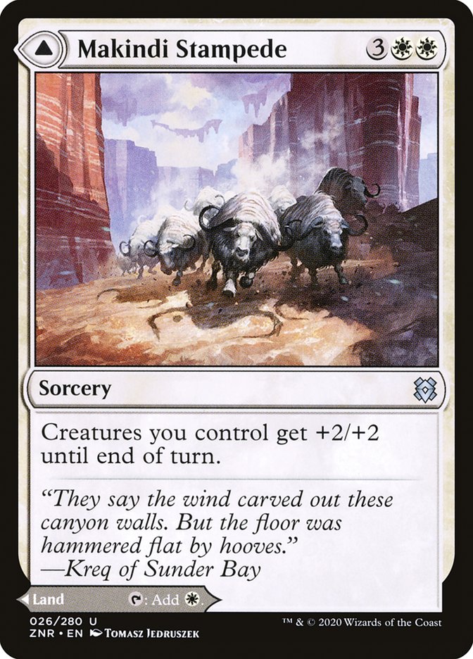 Makindi Stampede // Makindi Mesas [Zendikar Rising] | Card Merchant Takapuna