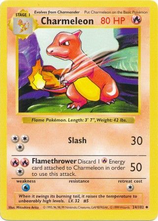 Charmeleon (24/102) [Base Set Shadowless Unlimited] | Card Merchant Takapuna