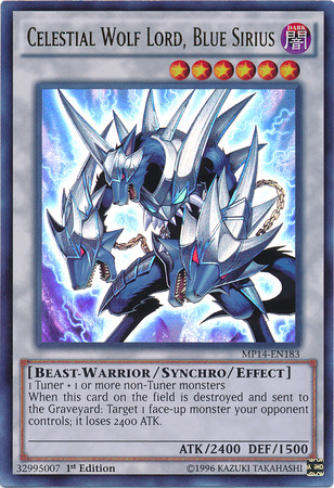 Celestial Wolf Lord, Blue Sirius [MP14-EN183] Ultra Rare | Card Merchant Takapuna