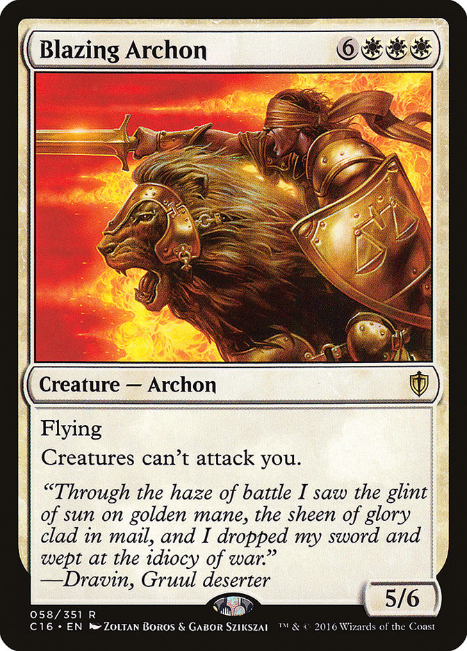 Blazing Archon [Commander 2016] | Card Merchant Takapuna