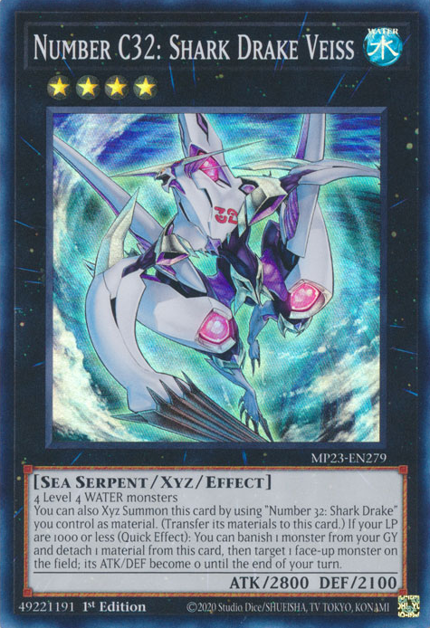 Number C32: Shark Drake Veiss [MP23-EN279] Super Rare | Card Merchant Takapuna