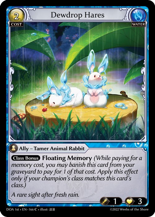 Dewdrop Hares (166) [Dawn of Ashes: 1st Edition] | Card Merchant Takapuna