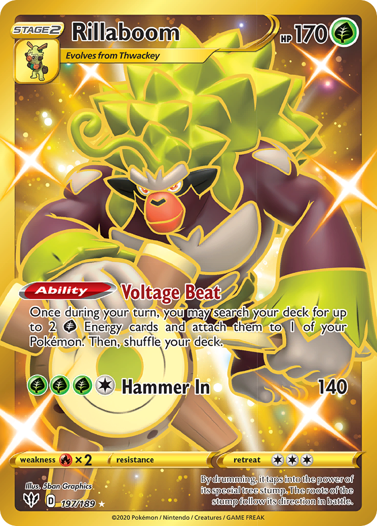 Rillaboom (197/189) [Sword & Shield: Darkness Ablaze] | Card Merchant Takapuna