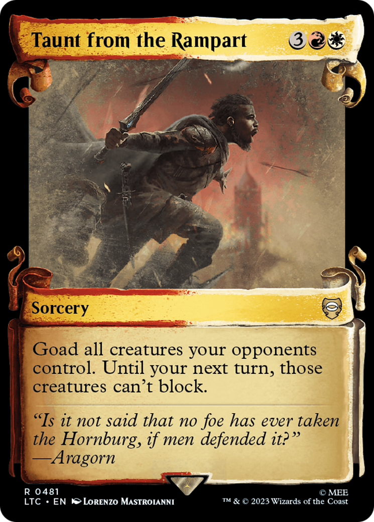 Taunt from the Rampart [The Lord of the Rings: Tales of Middle-Earth Commander Showcase Scrolls] | Card Merchant Takapuna