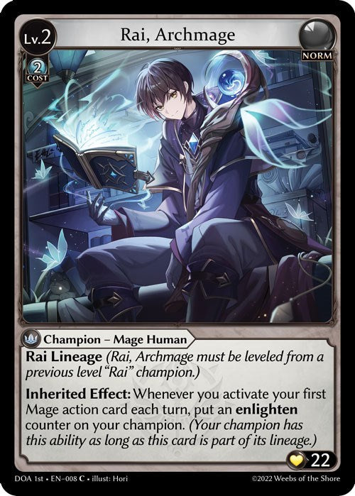 Rai, Archmage (008) [Dawn of Ashes: 1st Edition] | Card Merchant Takapuna