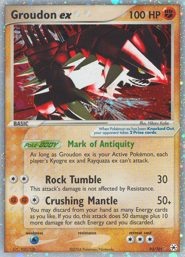 Groudon ex (93/101) [EX: Hidden Legends] | Card Merchant Takapuna