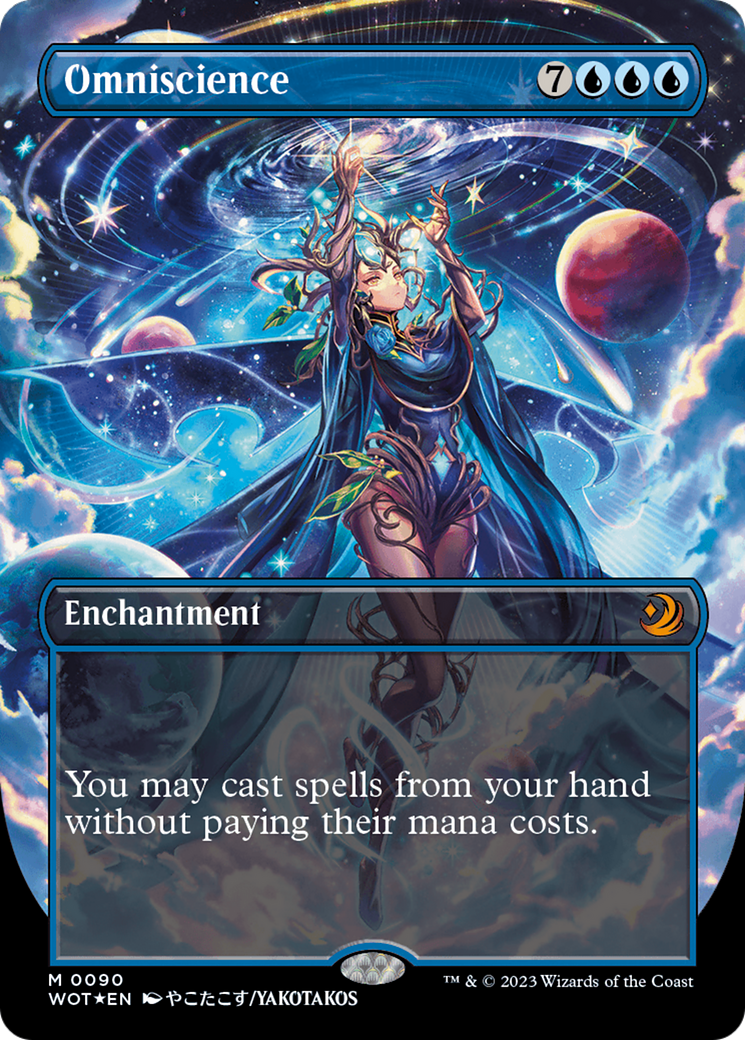 Omniscience (Anime Borderless) (Confetti Foil) [Wilds of Eldraine: Enchanting Tales] | Card Merchant Takapuna