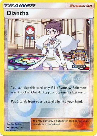Diantha (105/131) (Regional Championship Promo) [Sun & Moon: Forbidden Light] | Card Merchant Takapuna