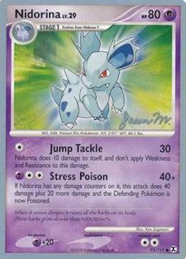 Nidorina LV.29 (73/111) (Queengar - Jason Martinez) [World Championships 2009] | Card Merchant Takapuna