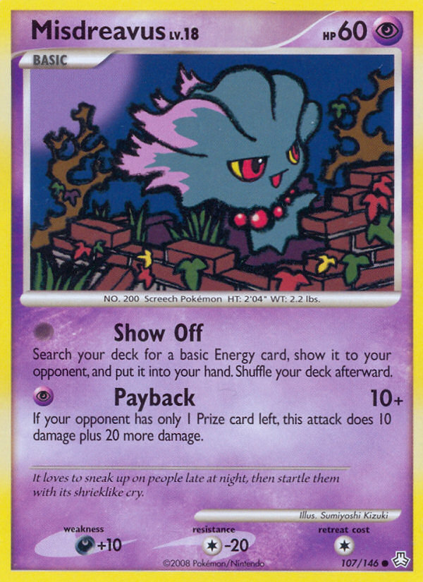 Misdreavus (107/146) [Diamond & Pearl: Legends Awakened] | Card Merchant Takapuna