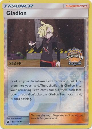 Gladion (95/111) (Regional Championship Promo Staff) [Sun & Moon: Crimson Invasion] | Card Merchant Takapuna