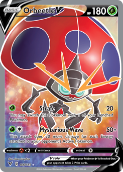 Orbeetle V (166/185) [Sword & Shield: Vivid Voltage] | Card Merchant Takapuna