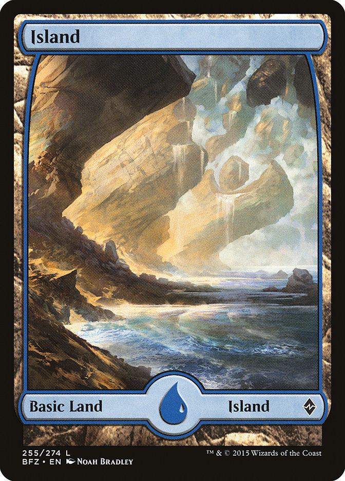Island (255) (Full Art) [Battle for Zendikar] | Card Merchant Takapuna