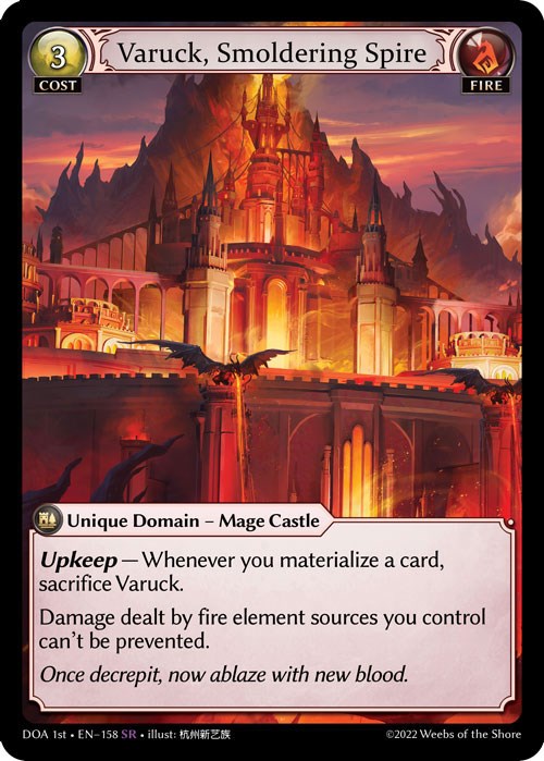 Varuck, Smoldering Spire (158) [Dawn of Ashes: 1st Edition] | Card Merchant Takapuna