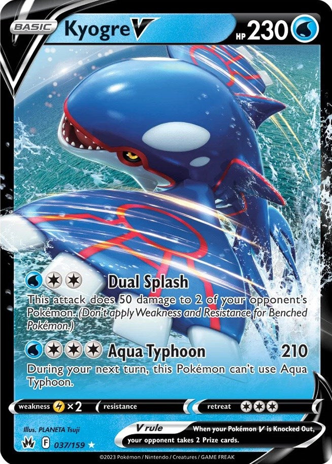 Kyogre V (037/159) [Sword & Shield: Crown Zenith] | Card Merchant Takapuna