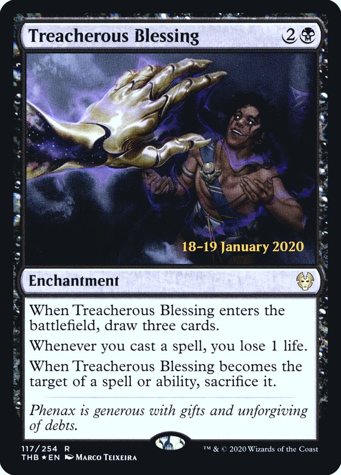 Treacherous Blessing [Theros Beyond Death Prerelease Promos] | Card Merchant Takapuna