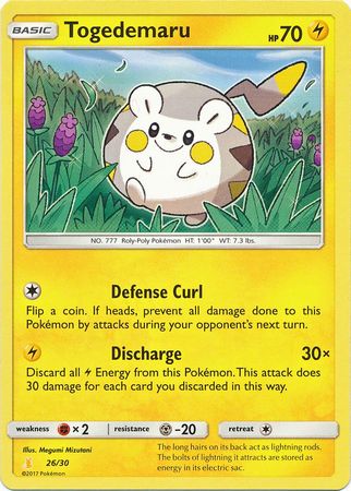 Togedemaru (26/30) [Sun & Moon: Trainer Kit - Alolan Raichu] | Card Merchant Takapuna