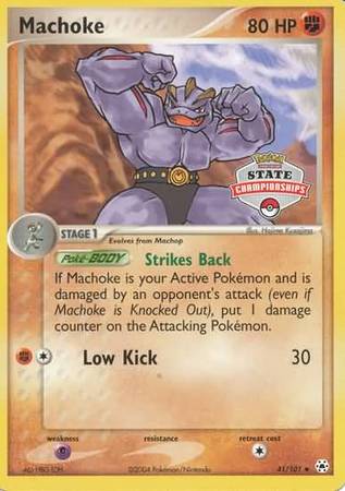 Machoke (41/101) (State Championship Promo) [EX: Hidden Legends] | Card Merchant Takapuna