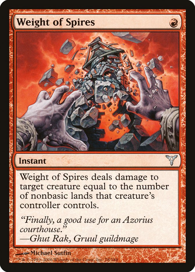 Weight of Spires [Dissension] | Card Merchant Takapuna