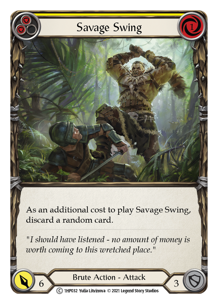 Savage Swing (Yellow) [1HP032] (History Pack 1) | Card Merchant Takapuna