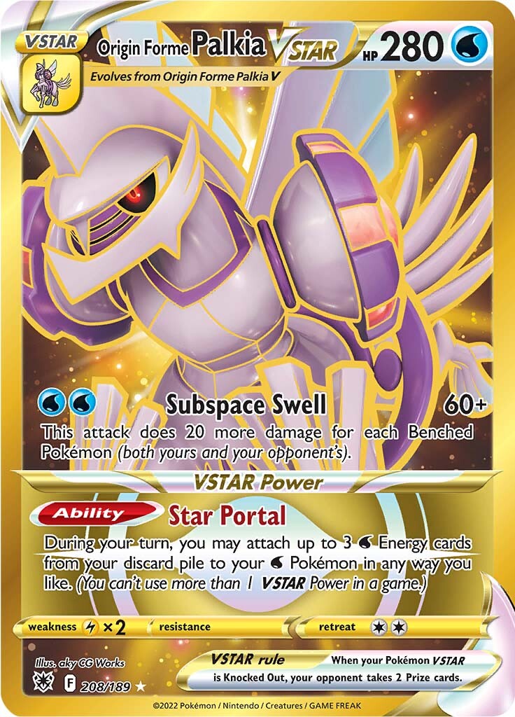 Origin Forme Palkia VSTAR (208/189) [Sword & Shield: Astral Radiance] | Card Merchant Takapuna