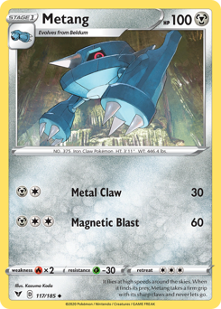 Metang (117/185) [Sword & Shield: Vivid Voltage] | Card Merchant Takapuna
