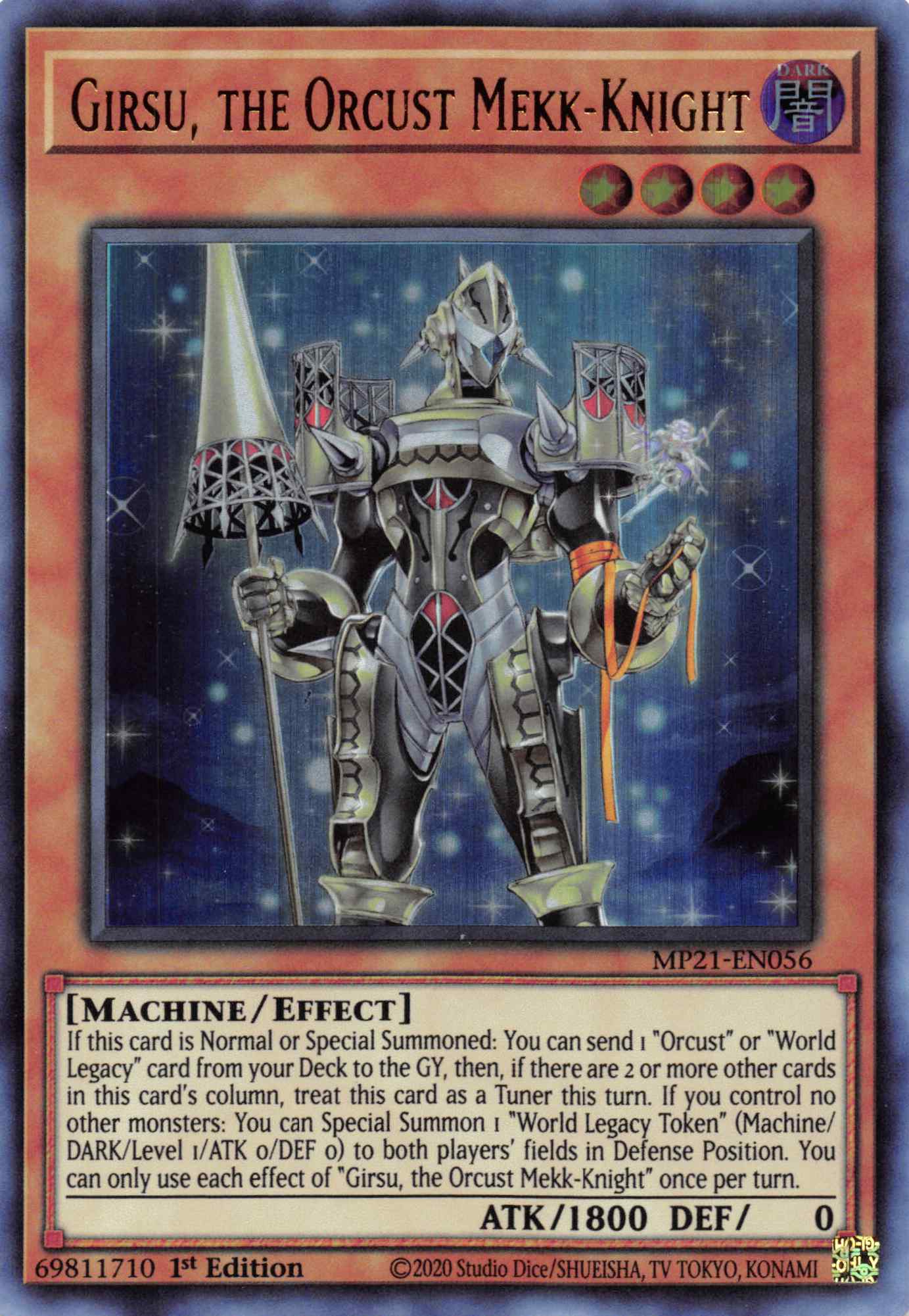 Girsu, the Orcust Mekk-Knight [MP21-EN056] Ultra Rare | Card Merchant Takapuna