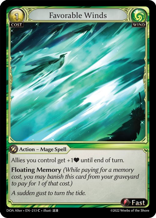 Favorable Winds (213) [Dawn of Ashes: Alter Edition] | Card Merchant Takapuna