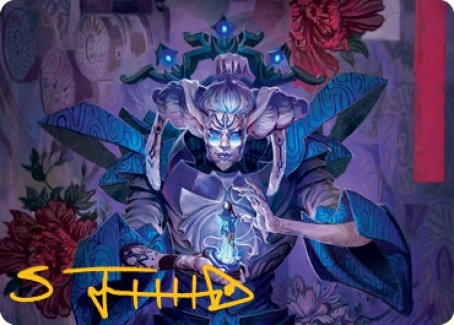 Tameshi, Reality Architect 1 Art Card (Gold-Stamped Signature) [Kamigawa: Neon Dynasty Art Series] | Card Merchant Takapuna
