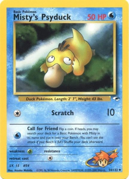 Misty's Psyduck (54/132) [Gym Heroes Unlimited] | Card Merchant Takapuna