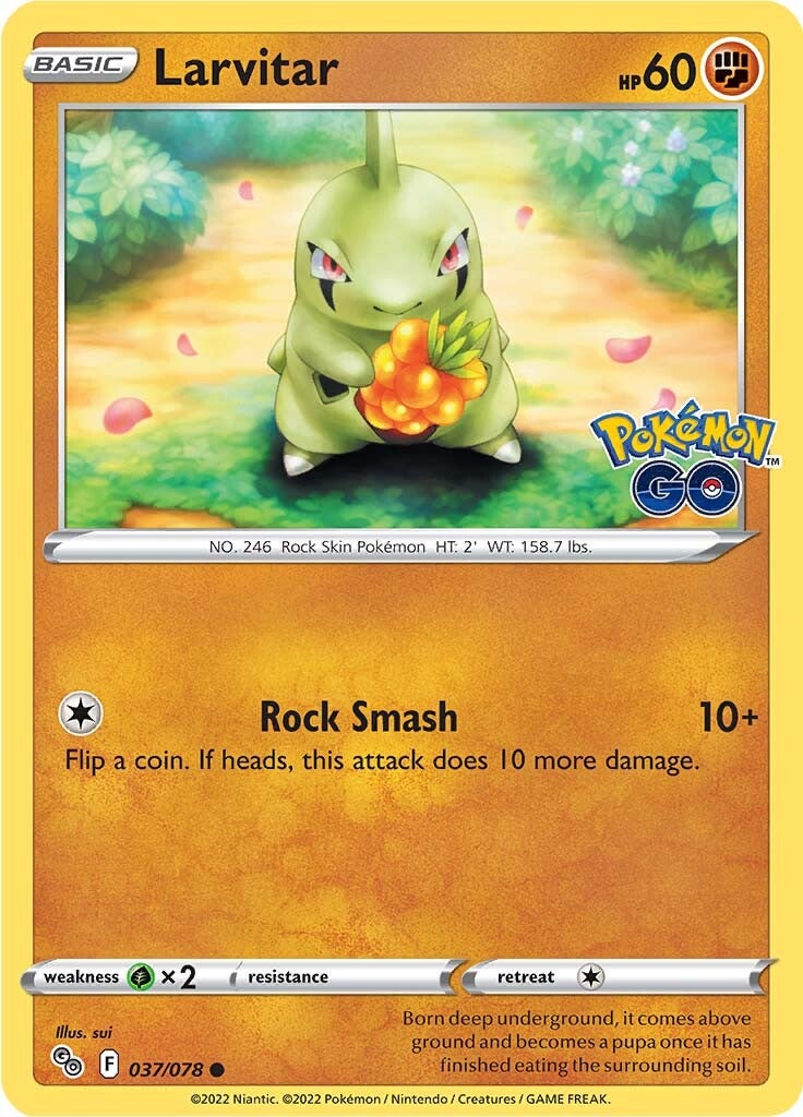 Larvitar (037/078) [Pokémon GO] | Card Merchant Takapuna