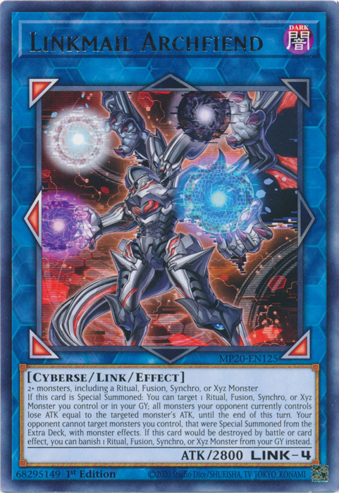 Linkmail Archfiend [MP20-EN125] Rare | Card Merchant Takapuna