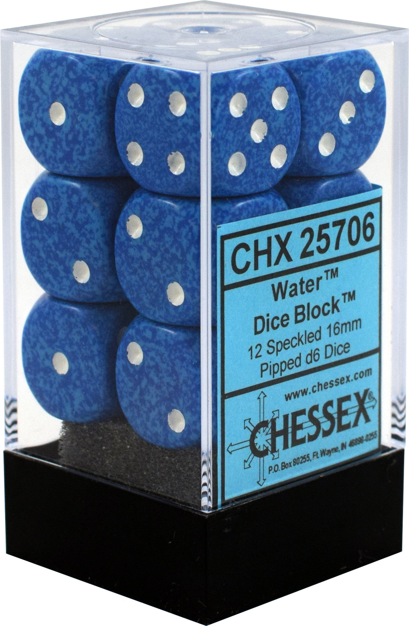 Chessex 16mm D6 Set - Speckled Water | Card Merchant Takapuna