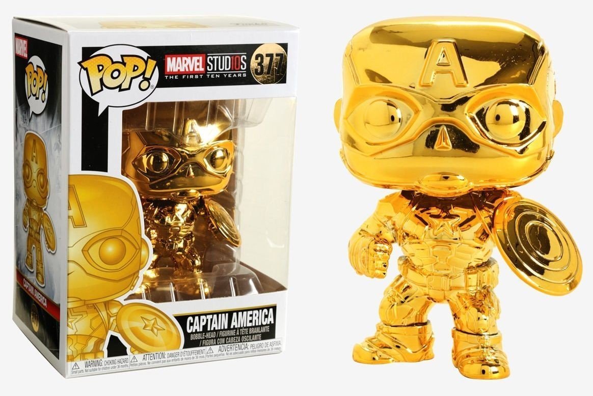 Marvel Studios - Captain America Chrome Pop! 377 | Card Merchant Takapuna