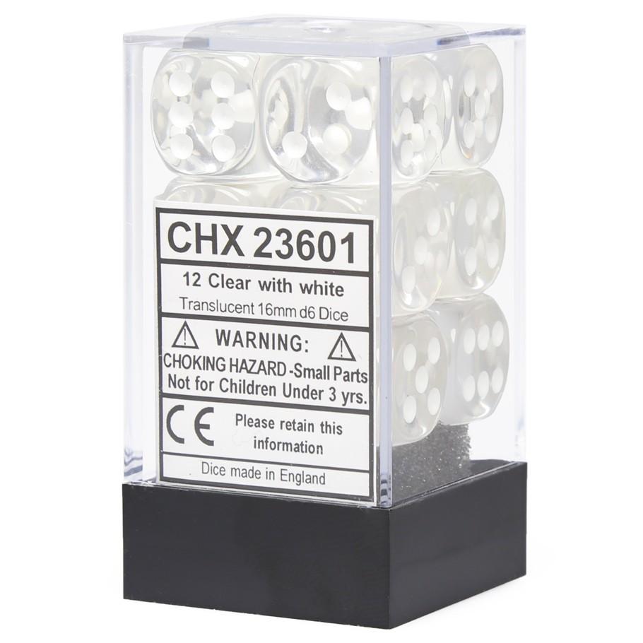 Chessex 12-Die Set - Translucent | Card Merchant Takapuna