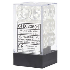 Chessex 12-Die Set - Translucent | Card Merchant Takapuna