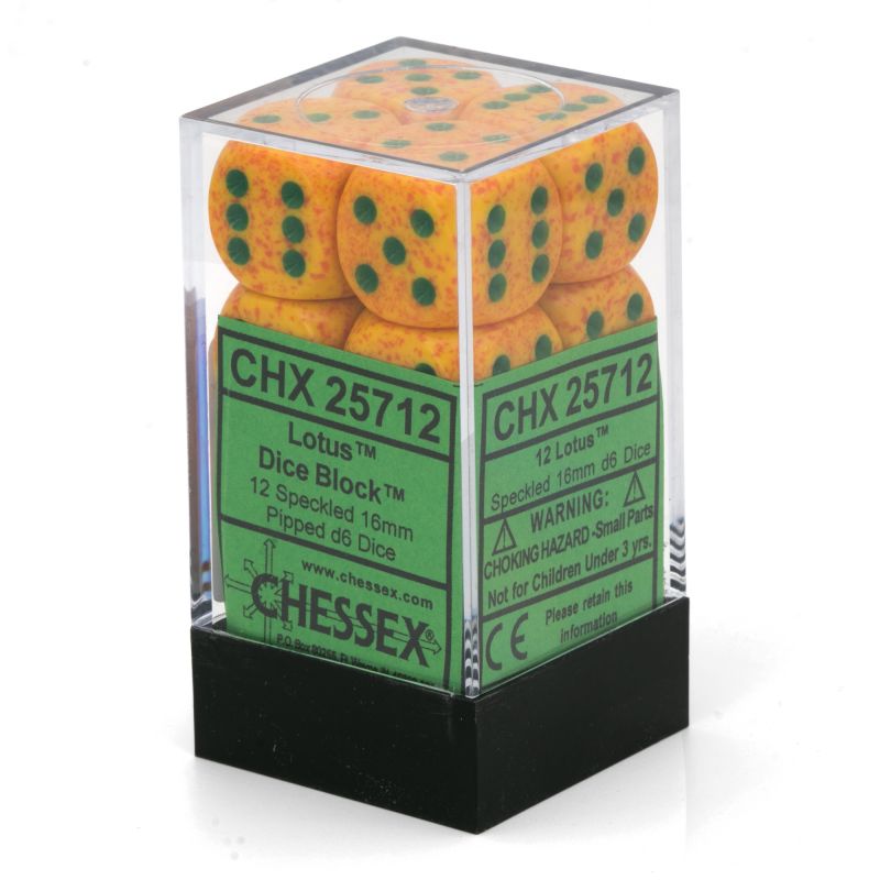Chessex 16mm D6 Set - Speckled Lotus | Card Merchant Takapuna