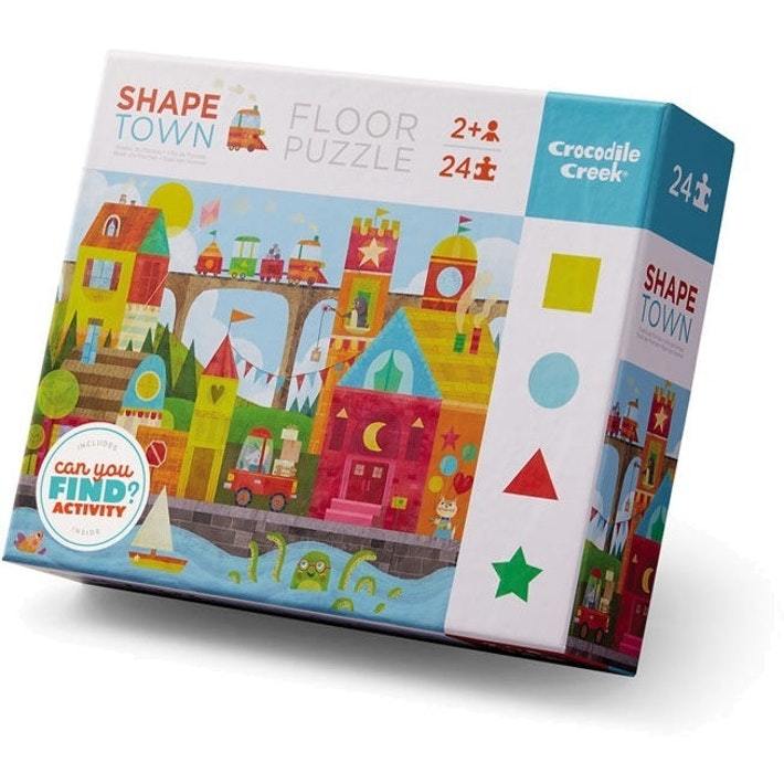 Crocodile Creek Floor Puzzle - Shape Town | Card Merchant Takapuna