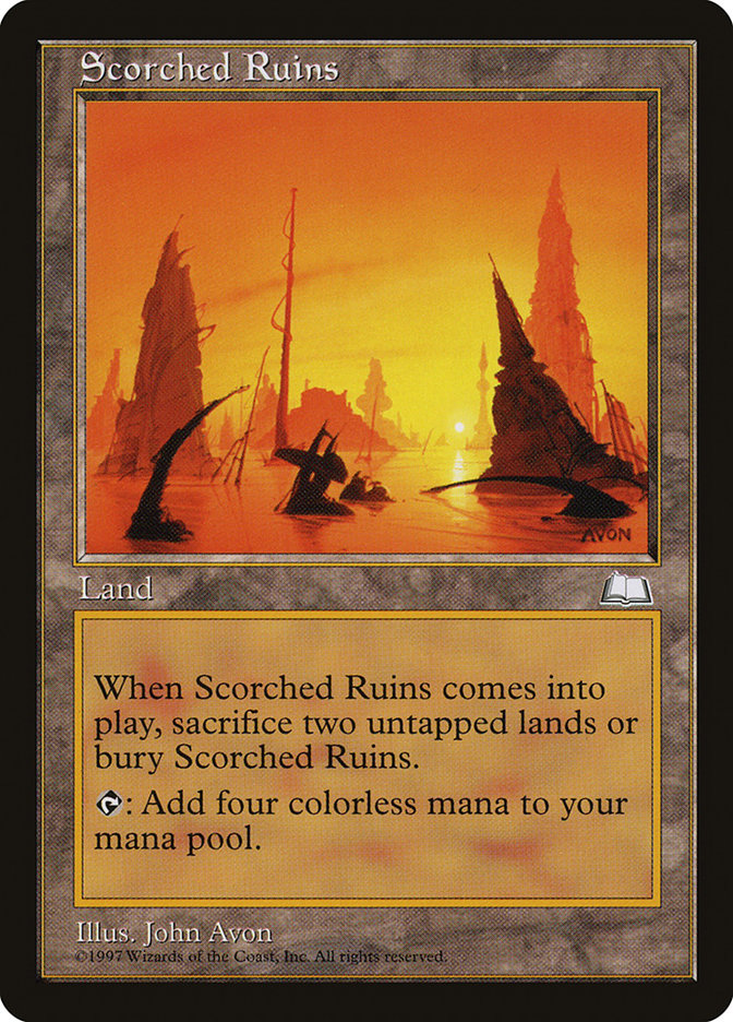 Scorched Ruins [Weatherlight] | Card Merchant Takapuna