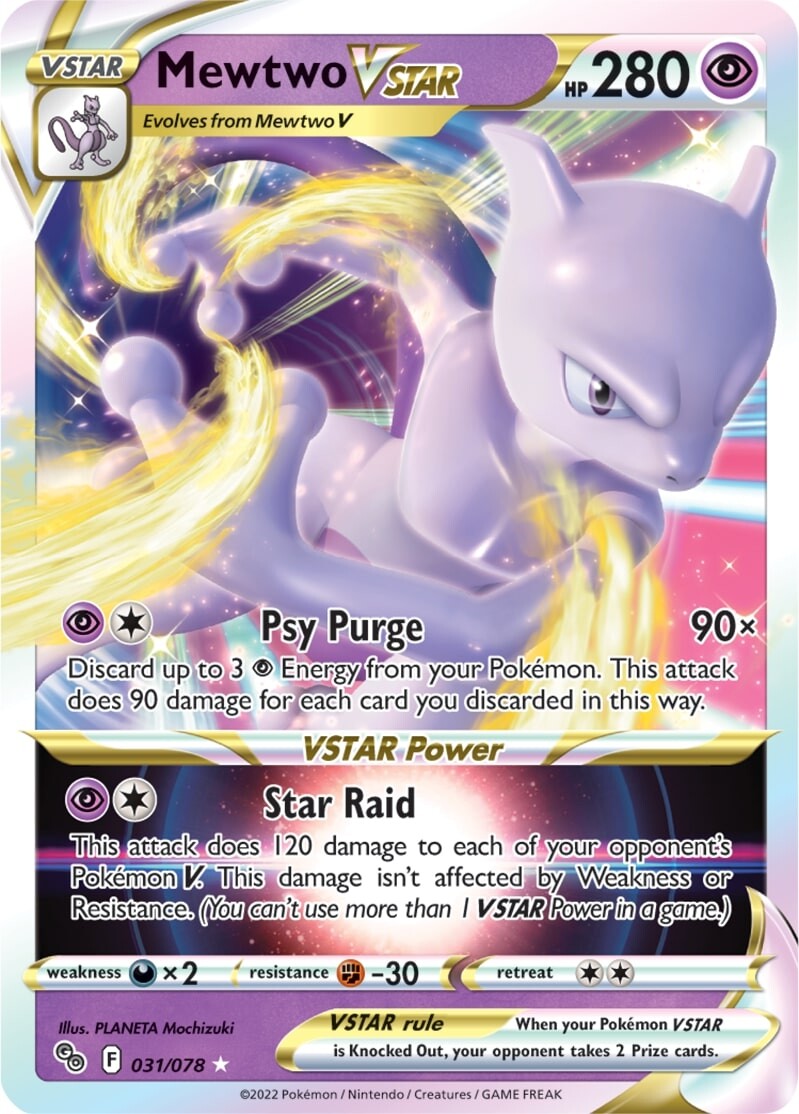 Mewtwo VSTAR (031/078) [Pokémon GO] | Card Merchant Takapuna