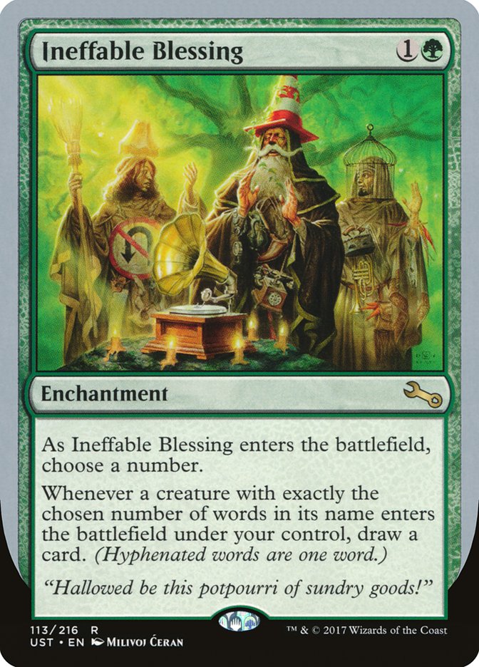 Ineffable Blessing ("choose a number") [Unstable] | Card Merchant Takapuna