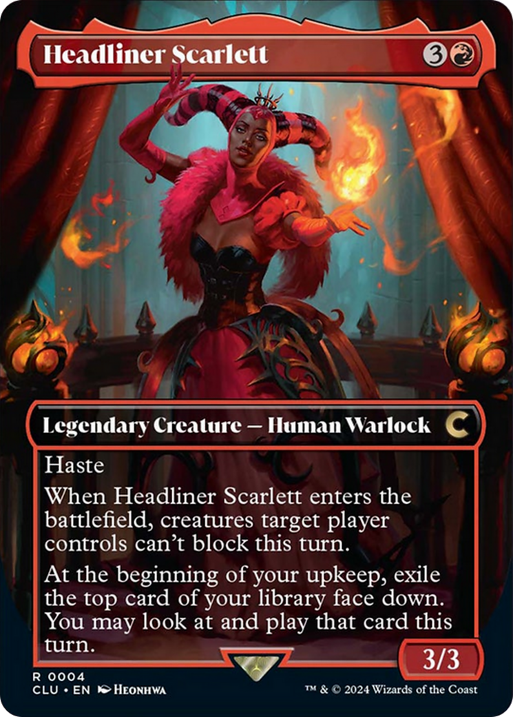 Headliner Scarlett (Borderless) [Ravnica: Clue Edition] | Card Merchant Takapuna