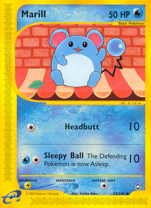 Marill (53/147) [Aquapolis] | Card Merchant Takapuna